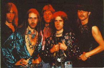 Scorpions group shot: (L to R) Francis Buchholz, Ulrich Roth, Herman Rarebell, Klaus Meine, Rudolf Schenker